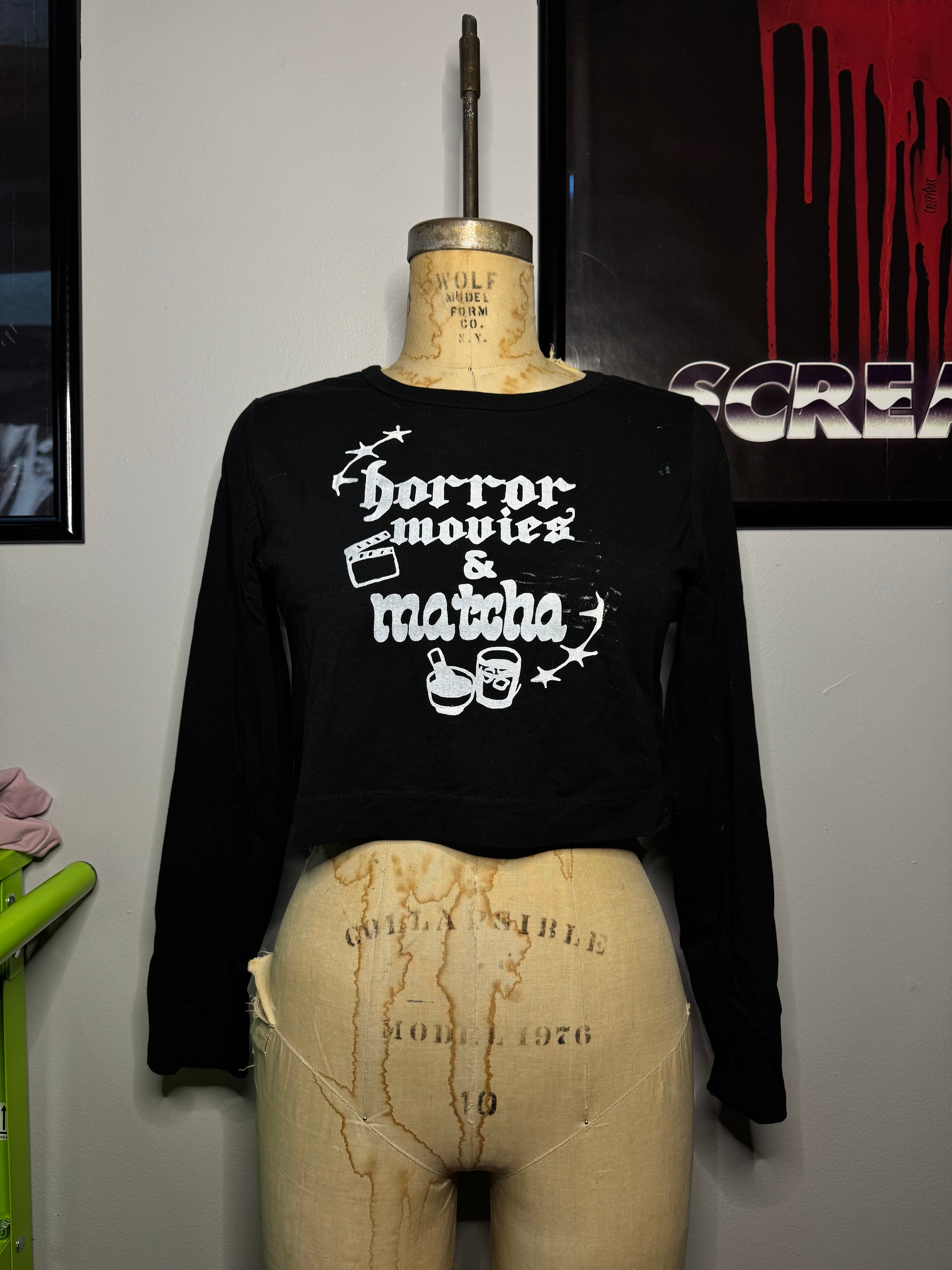 Horror & Matcha Black Long Sleeve