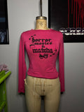 Horror & Matcha Pink Long Sleeve