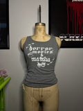 Horror & matcha grey tank top